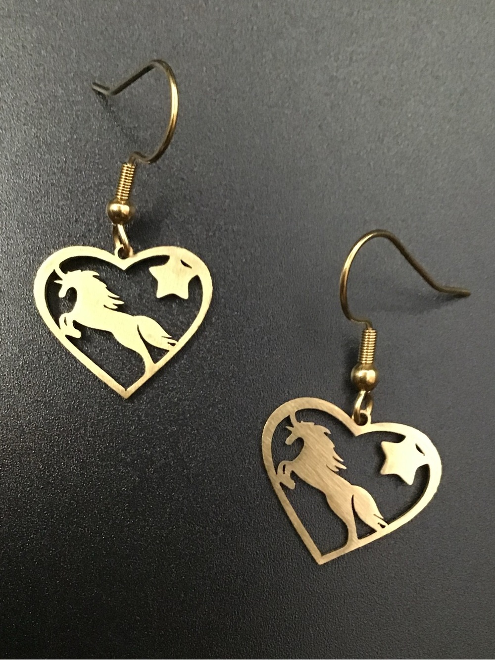 Stainless Steel Unicorn Earrings